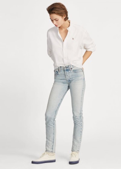 Polo Ralph Lauren Callen High-Rise Slim Jeans Dame Danmark (LIXGV1543)